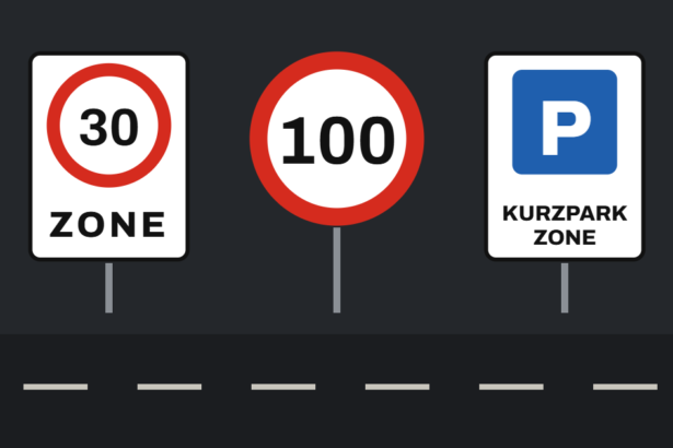 Tempolimits und Zonen in Österreich